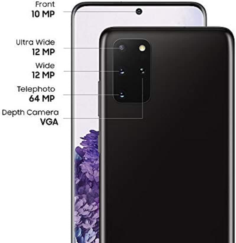 2020 Samsung Galaxy S20+ 5G 128GB - Cosmic Black (Renewed)